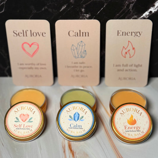Auroria Aura Balm Trio – Self Love, Calm & Energy